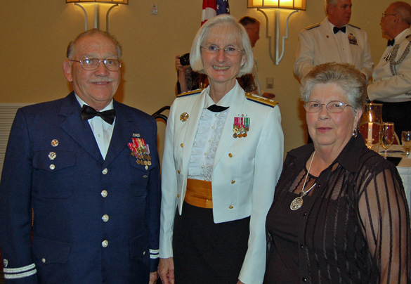 Retired Master Chief Julian and Jean Everly with Rear Admiral Sally Brice O'Hara at the Fall Conference.